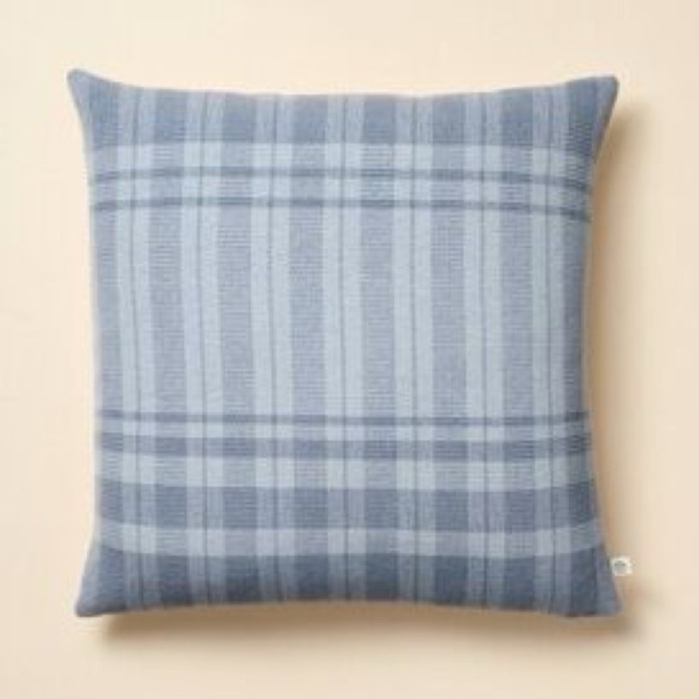 NEW Hearth & Hand Blue Plaid 18” Pillow